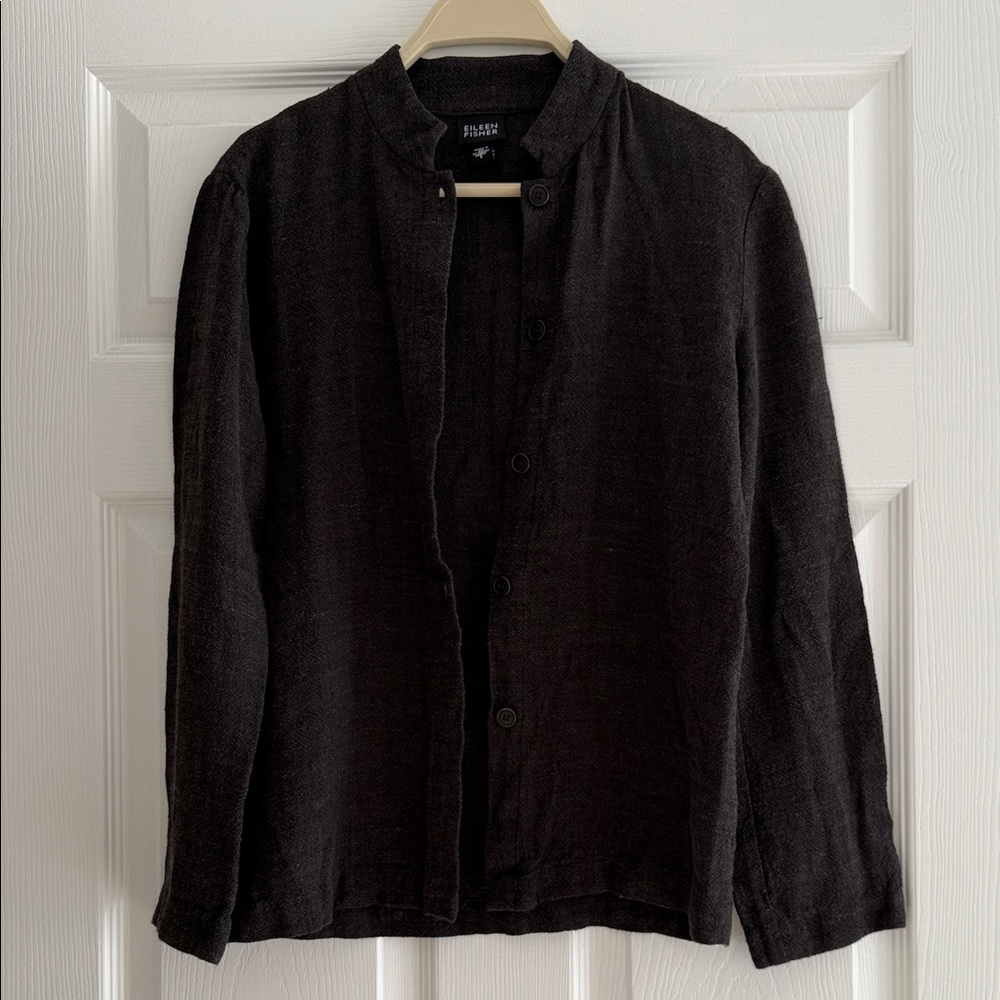 Eileen Fisher Women's Black Button Down Shirt